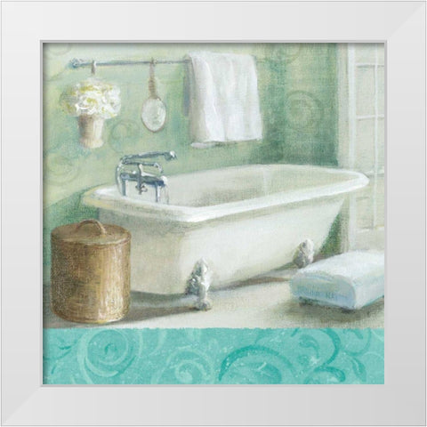 Refresh Bath Border I White Modern Wood Framed Art Print by Nai, Danhui