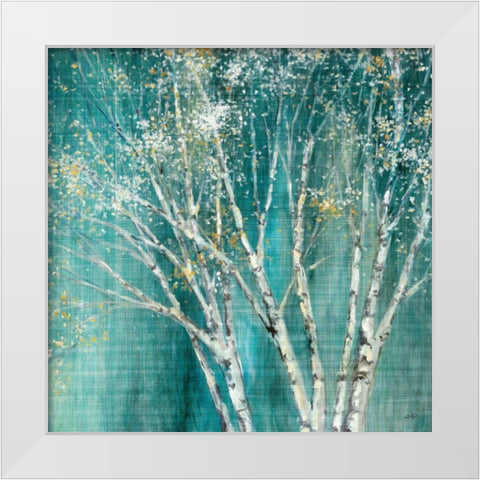 Blue Birch White Modern Wood Framed Art Print by Purinton, Julia