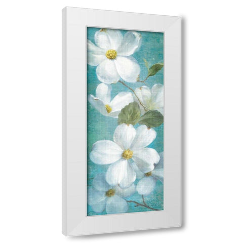 Indiness Blossom Panel Vinage I White Modern Wood Framed Art Print by Nai, Danhui