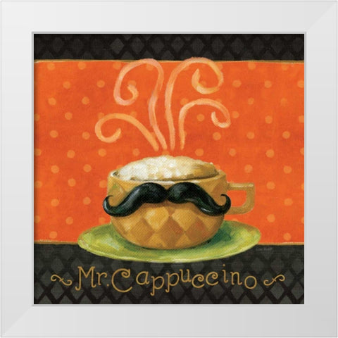 Cafe Moustache IV Square White Modern Wood Framed Art Print by Audit, Lisa