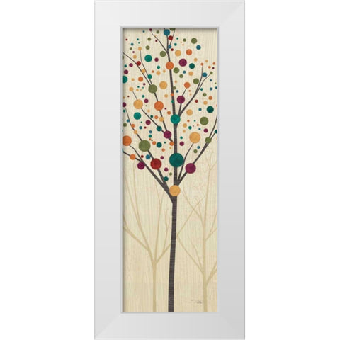 Flying Colors Trees Light III White Modern Wood Framed Art Print by ERR, Pela