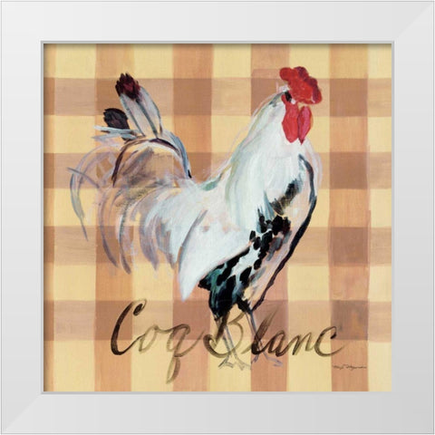 Coq Blanc White Modern Wood Framed Art Print by Hageman, Marilyn