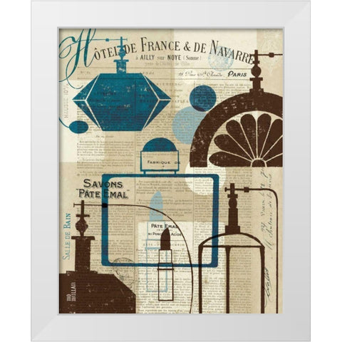 French Spa I White Modern Wood Framed Art Print by Mullan, Michael