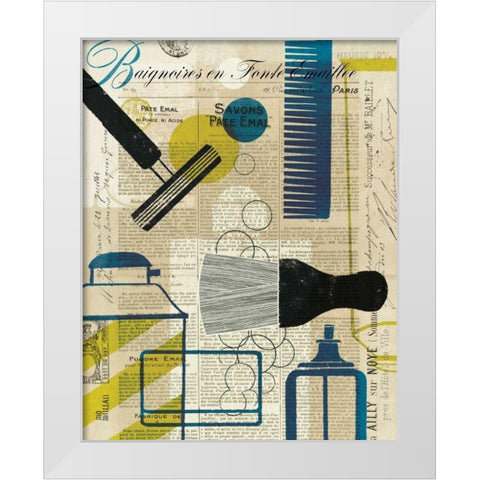 French Spa II White Modern Wood Framed Art Print by Mullan, Michael