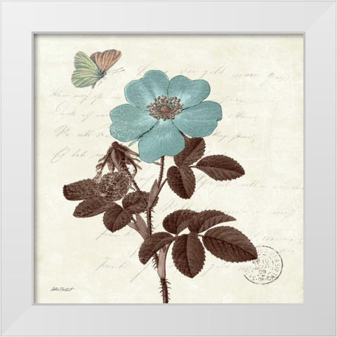 Touch of Blue II White Modern Wood Framed Art Print by Pertiet, Katie