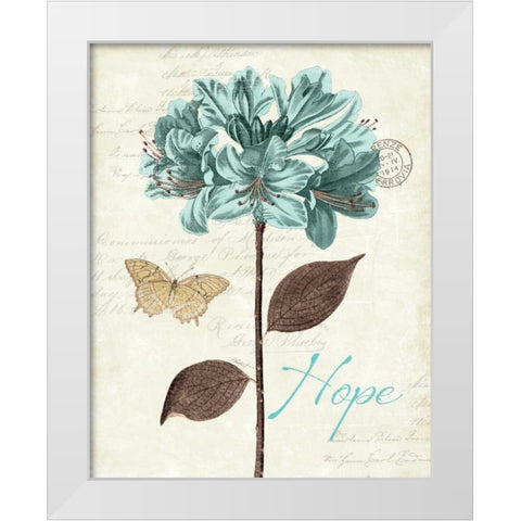 Slated Blue II White Modern Wood Framed Art Print by Pertiet, Katie