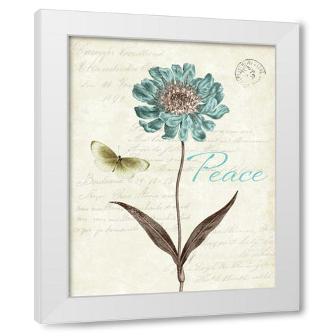 Slated Blue IV White Modern Wood Framed Art Print by Pertiet, Katie