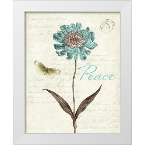 Slated Blue IV White Modern Wood Framed Art Print by Pertiet, Katie