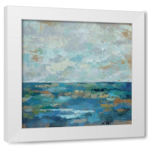 Seascape Sketches I White Modern Wood Framed Art Print by Vassileva, Silvia
