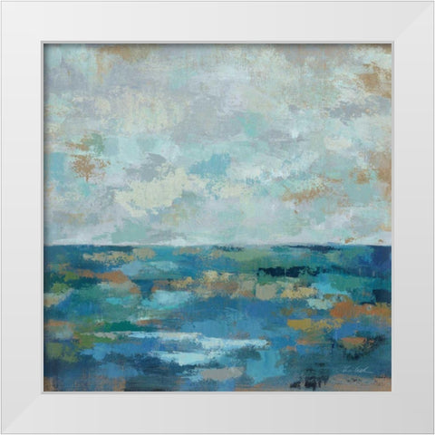 Seascape Sketches I White Modern Wood Framed Art Print by Vassileva, Silvia