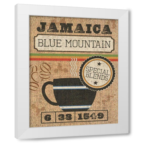 Coffee Sack II White Modern Wood Framed Art Print by Pela Studio