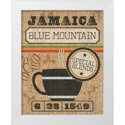 Coffee Sack II White Modern Wood Framed Art Print by Pela Studio
