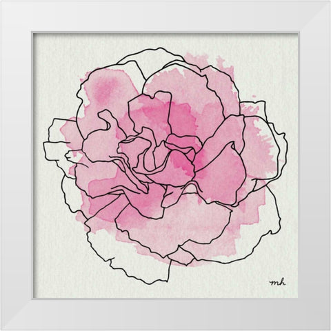 Watercolor Floral III White Modern Wood Framed Art Print by Hershey, Moira