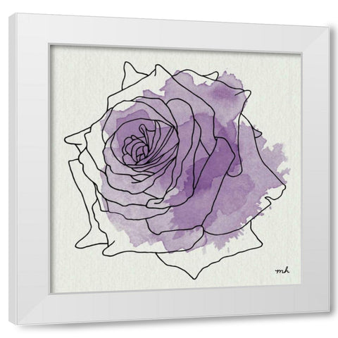 Watercolor Floral IV White Modern Wood Framed Art Print by Hershey, Moira