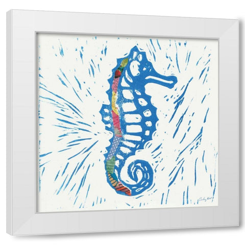Sea Creature Sea Horse Color White Modern Wood Framed Art Print by Prahl, Courtney
