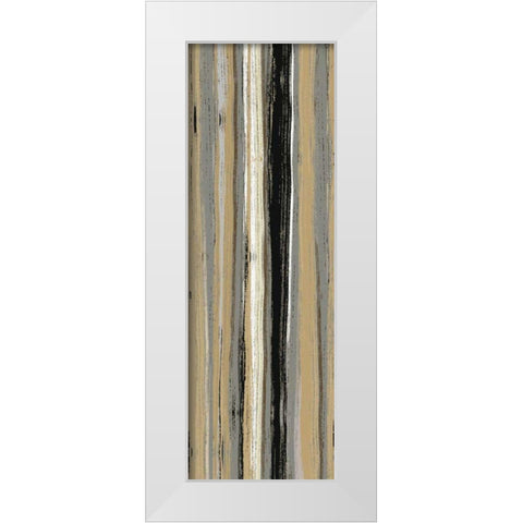 Rainy Streets Neutral Panel I White Modern Wood Framed Art Print by Wild Apple Portfolio