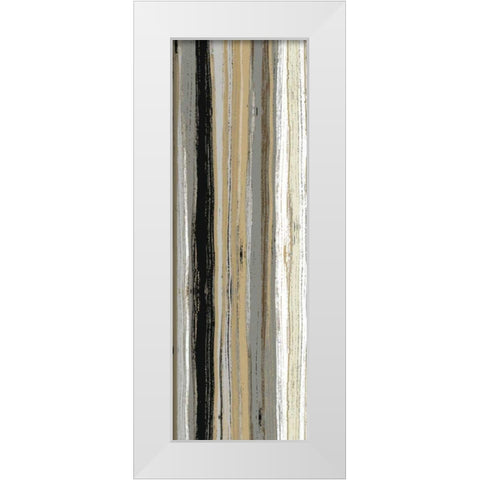Rainy Streets Neutral Panel II White Modern Wood Framed Art Print by Wild Apple Portfolio