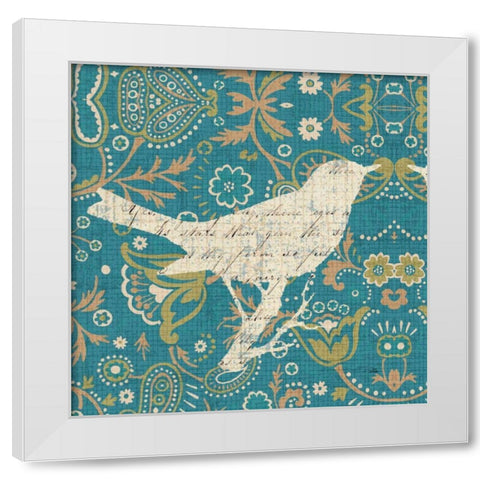 Bohemian Nature Square II White Modern Wood Framed Art Print by ERR, Pela