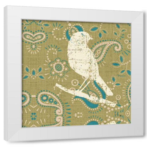 Bohemian Nature Square III White Modern Wood Framed Art Print by ERR, Pela
