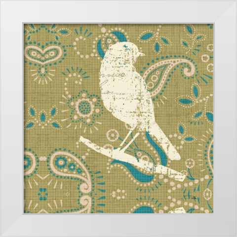 Bohemian Nature Square III White Modern Wood Framed Art Print by ERR, Pela