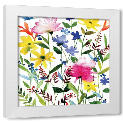 Annes Flowers Crop II White Modern Wood Framed Art Print by Tavoletti, Anne