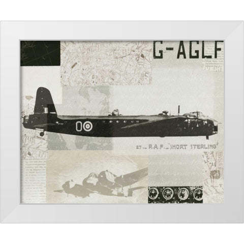 Wings Collage I White Modern Wood Framed Art Print by Wild Apple Portfolio