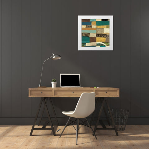 Eileen IV Blue  White Modern Wood Framed Art Print by Warrick, Cheryl