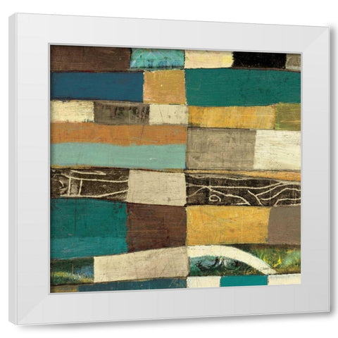 Eileen IV Blue  White Modern Wood Framed Art Print by Warrick, Cheryl