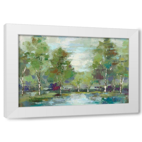 Forest at Dawn Crop White Modern Wood Framed Art Print by Vassileva, Silvia
