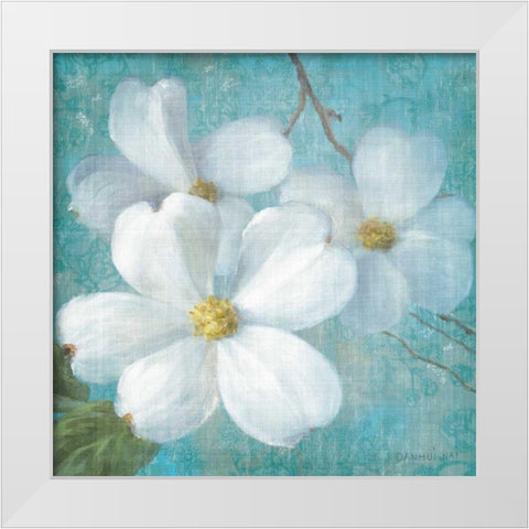 Indiness Blossom Square Vintage III White Modern Wood Framed Art Print by Nai, Danhui