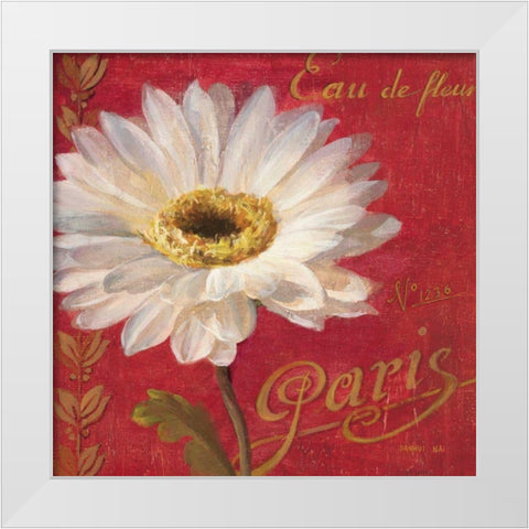 Paris Blossom I White Modern Wood Framed Art Print by Nai, Danhui