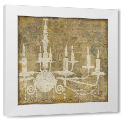 Faded Ornate I Gray no Bird White Modern Wood Framed Art Print by Pela Studio