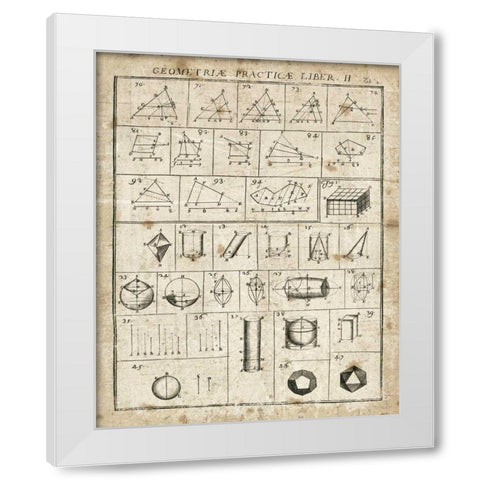 Geometric Chart II White Modern Wood Framed Art Print by Wild Apple Portfolio