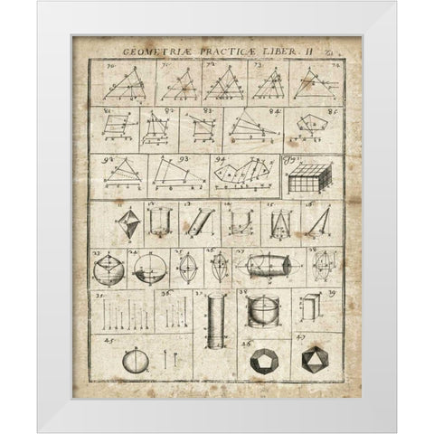 Geometric Chart II White Modern Wood Framed Art Print by Wild Apple Portfolio