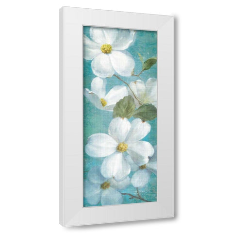 Indiness Blossom Panel Vinage I White Modern Wood Framed Art Print by Nai, Danhui