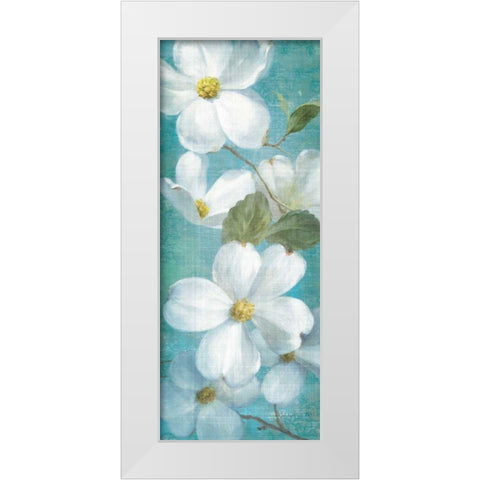 Indiness Blossom Panel Vinage I White Modern Wood Framed Art Print by Nai, Danhui