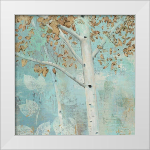 Golden Forest I White Modern Wood Framed Art Print by Wiens, James