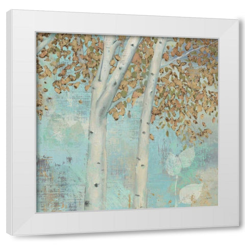 Golden Forest II White Modern Wood Framed Art Print by Wiens, James