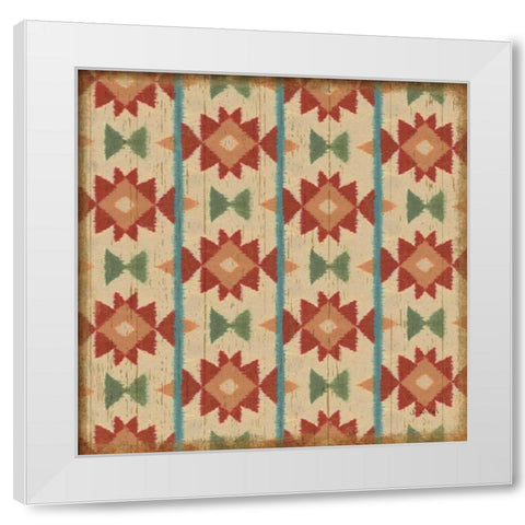 Country Mood Tile VI White Modern Wood Framed Art Print by Wiens, James