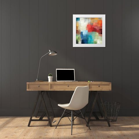 Seasons White Modern Wood Framed Art Print by Mullan, Michael