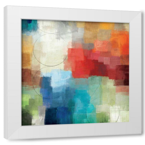 Seasons White Modern Wood Framed Art Print by Mullan, Michael