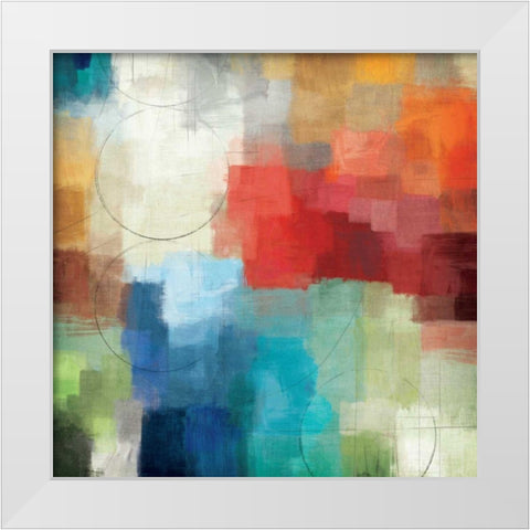 Seasons White Modern Wood Framed Art Print by Mullan, Michael