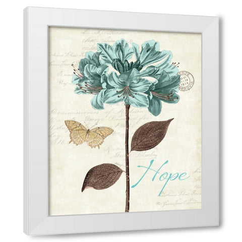 Slated Blue II White Modern Wood Framed Art Print by Pertiet, Katie