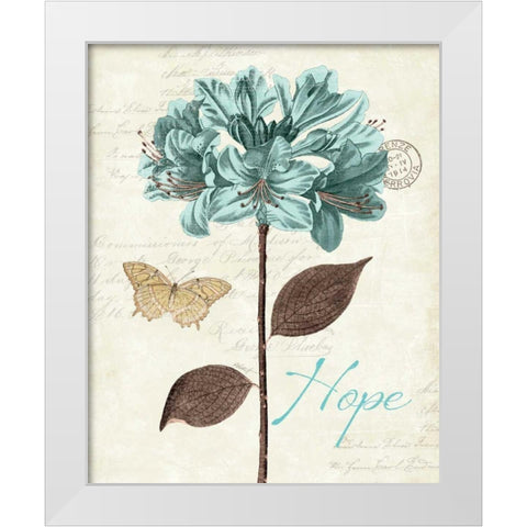 Slated Blue II White Modern Wood Framed Art Print by Pertiet, Katie