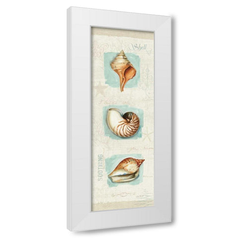 Coastal Jewels Panel II White Modern Wood Framed Art Print by Audit, Lisa