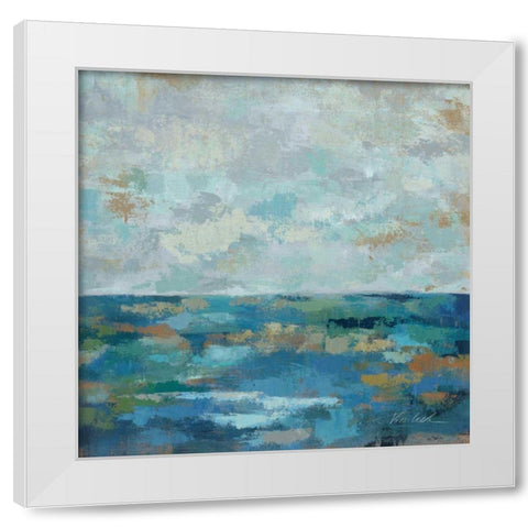 Seascape Sketches I White Modern Wood Framed Art Print by Vassileva, Silvia