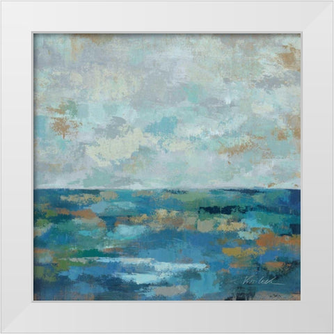 Seascape Sketches I White Modern Wood Framed Art Print by Vassileva, Silvia