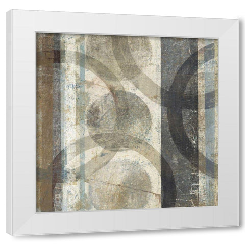Raku II White Modern Wood Framed Art Print by Wild Apple Portfolio