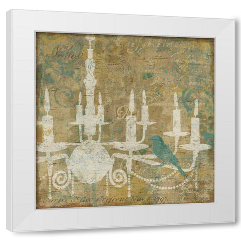 Faded Ornate I Aqua White Modern Wood Framed Art Print by Pela Studio