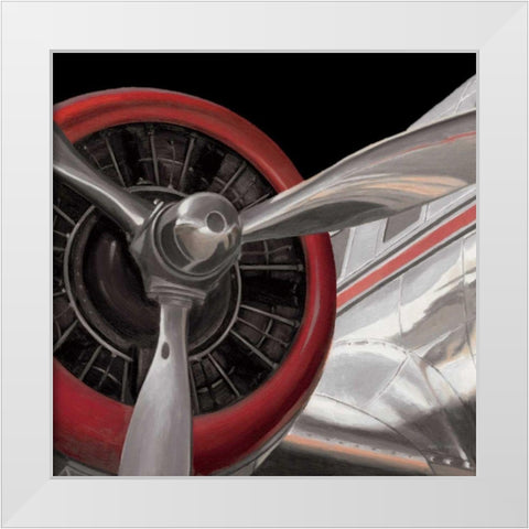 Travel by Air Dark II White Modern Wood Framed Art Print by Fabiano, Marco